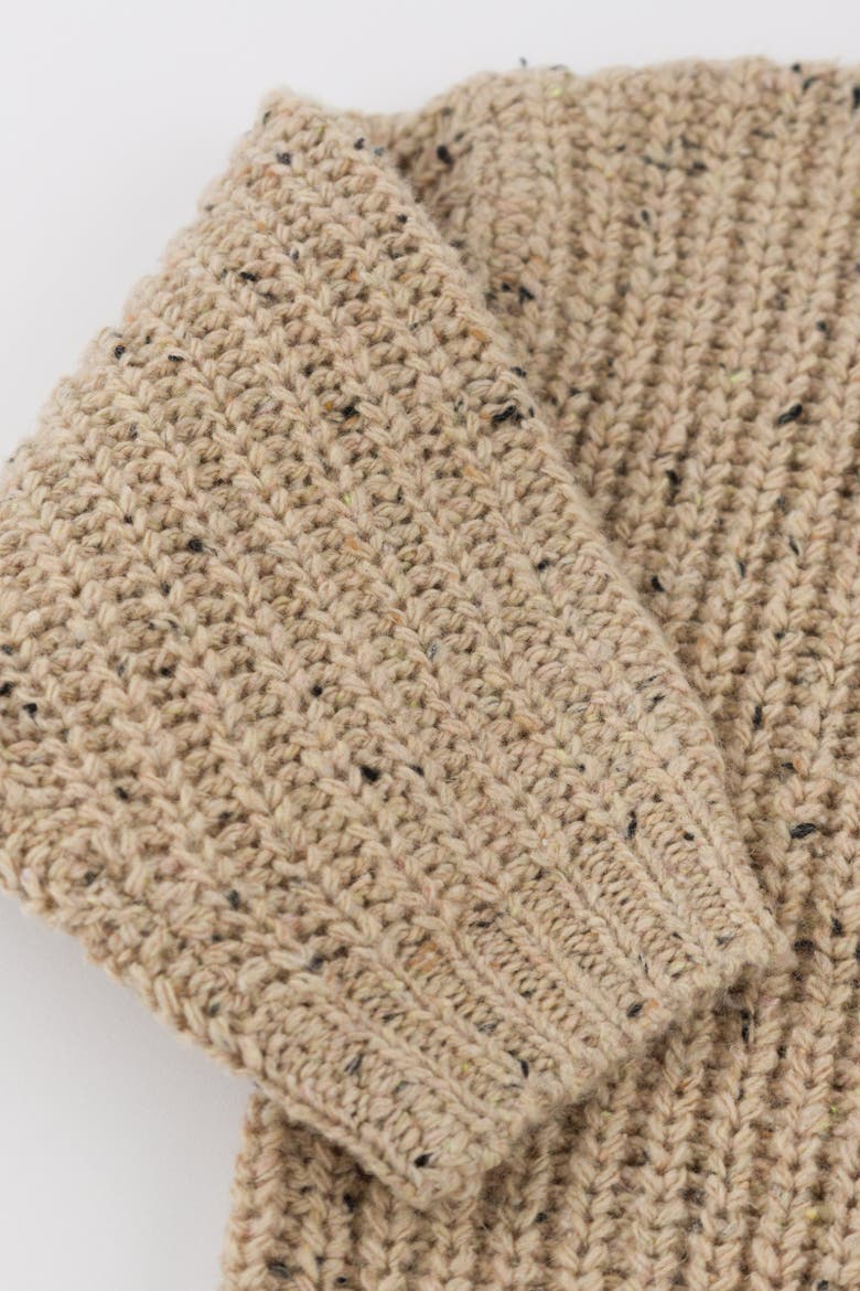 Speckle Knit Grandpa Pullover-Little Kid, Alternate, color, Oat