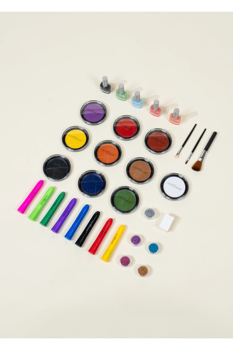 Premium Fantasy Makeup Set & Metallic Case - 35pcs, Alternate, color, Multicolor