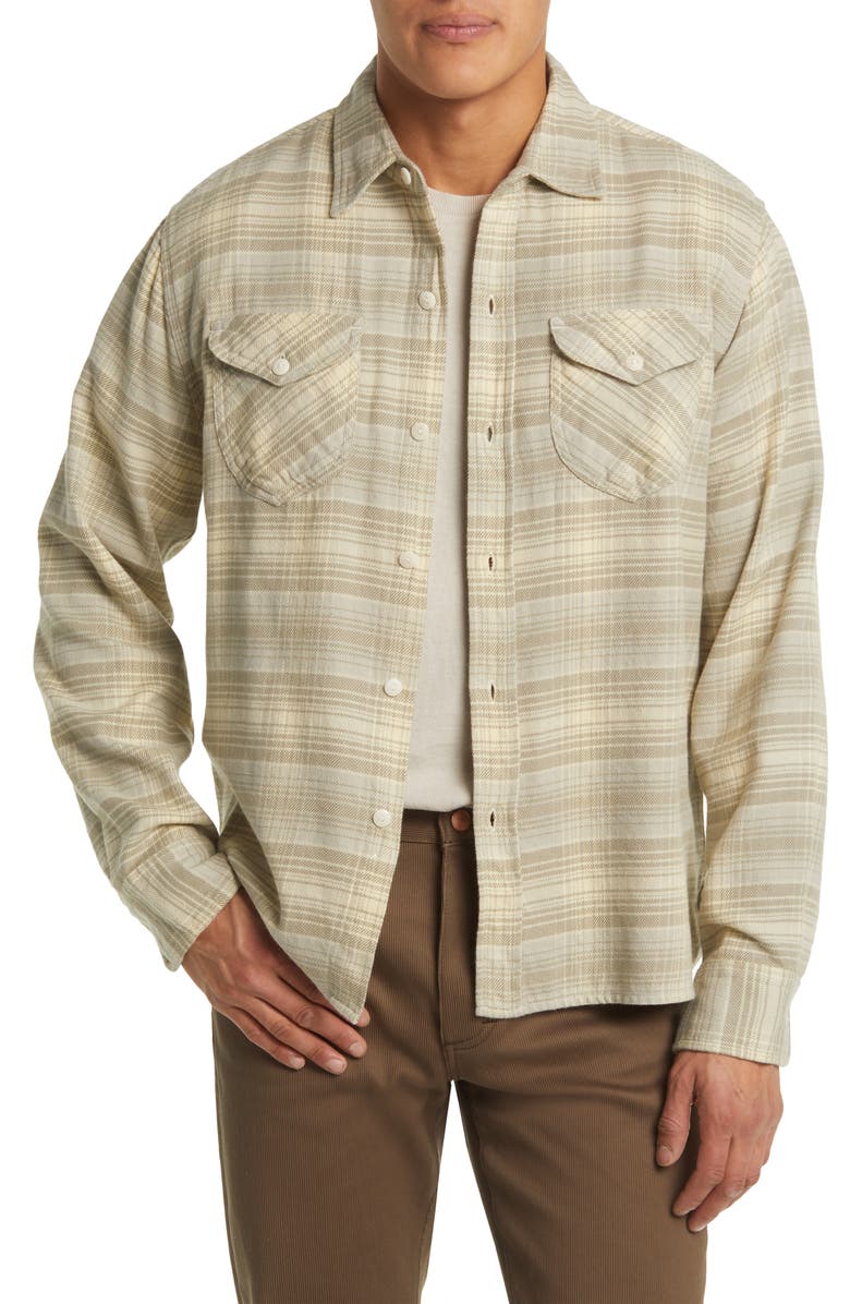 WYTHE Washed Flannel Button-Up Work Shirt, Main, color,