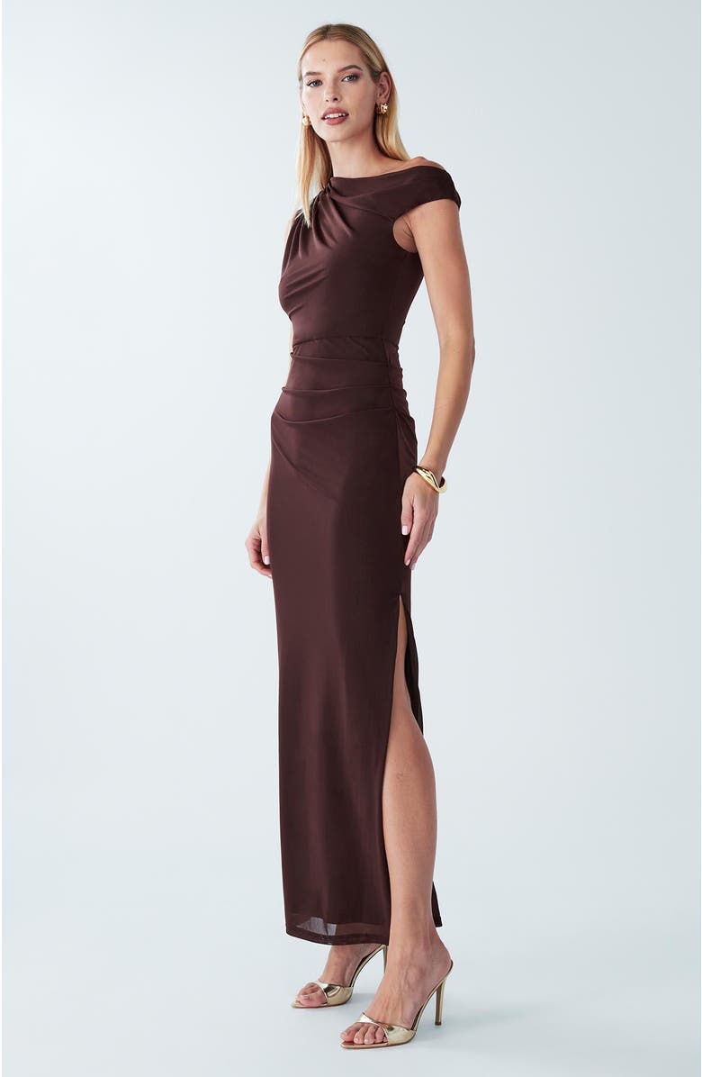 BWLDR Freya Maxi Dress, Alternate, color, Chocolate