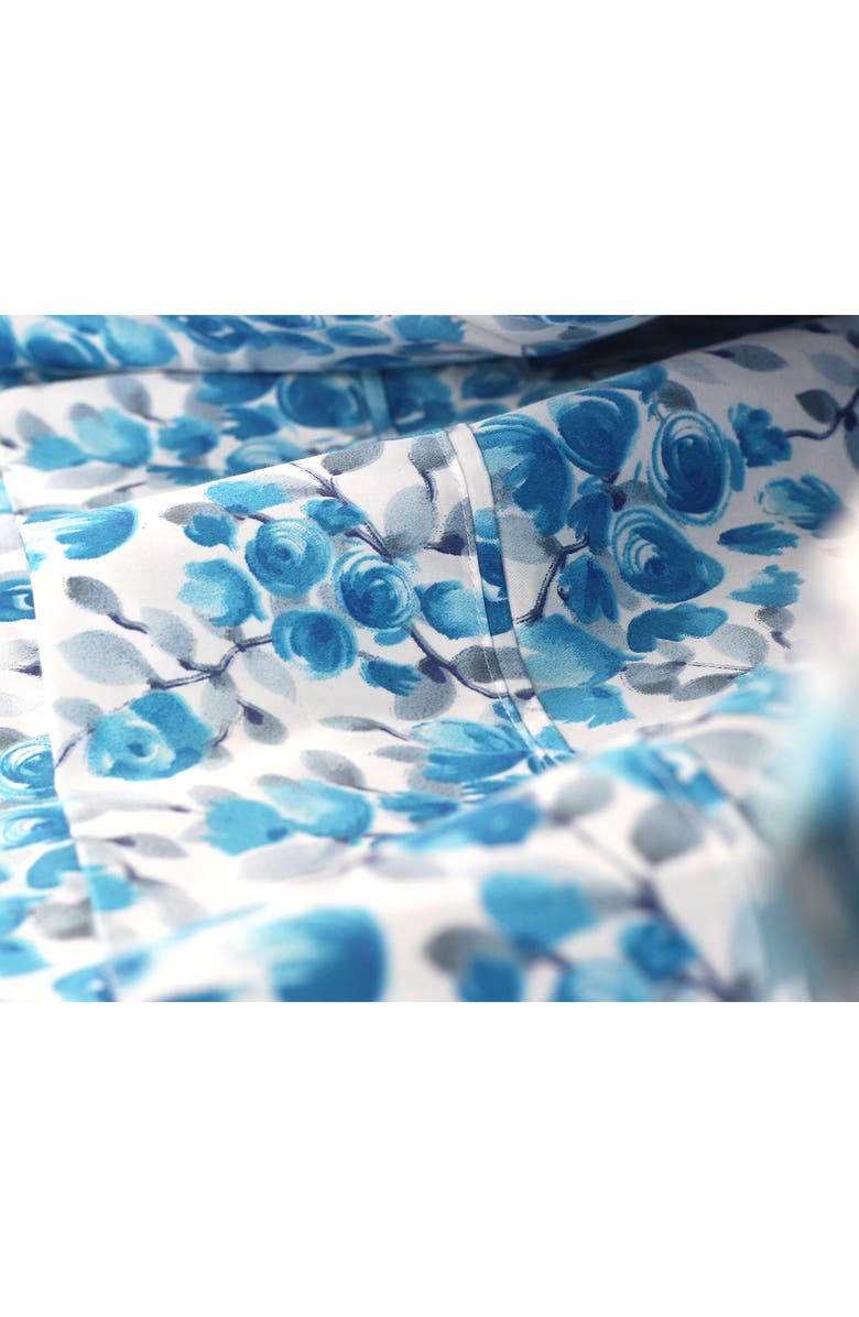 MELANGE HOME Red Queen 400 Thread Count Cotton Poppy Sheet 4-Piece Set, Alternate, color,