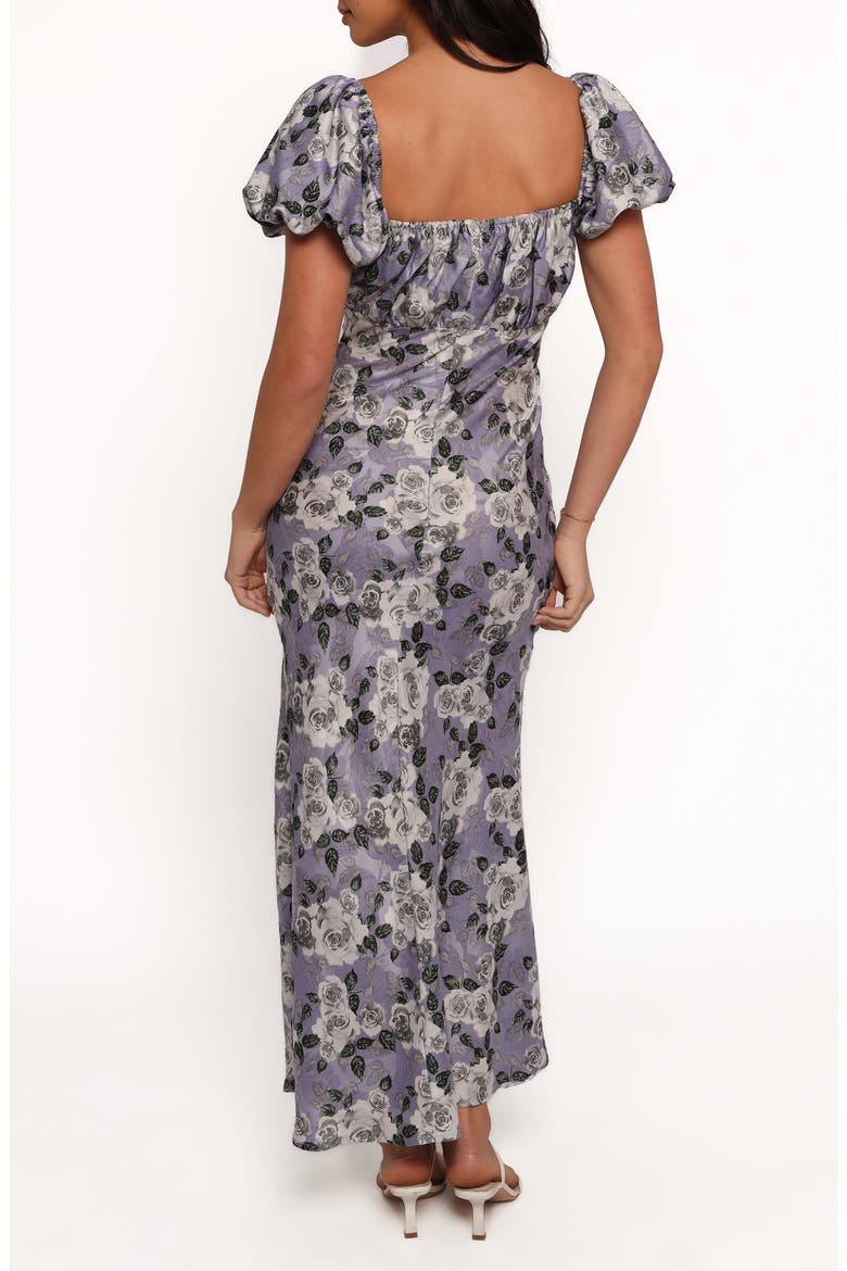 Marjorie Floral Puff Sleeve Maxi Dress, Alternate, color, LAVENDER