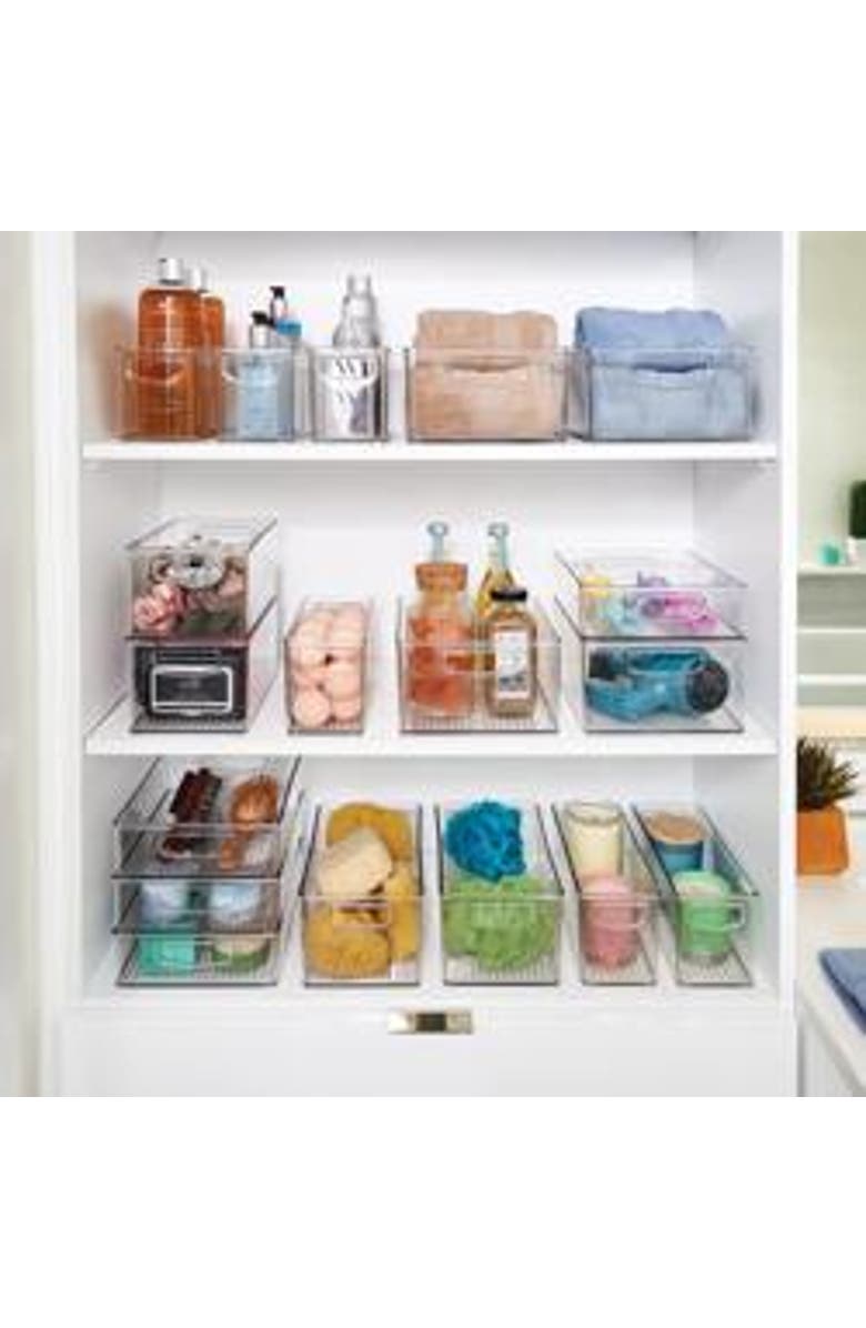 iDesign 18-Piece Clear Bin Organization Set, Alternate, color, Clear