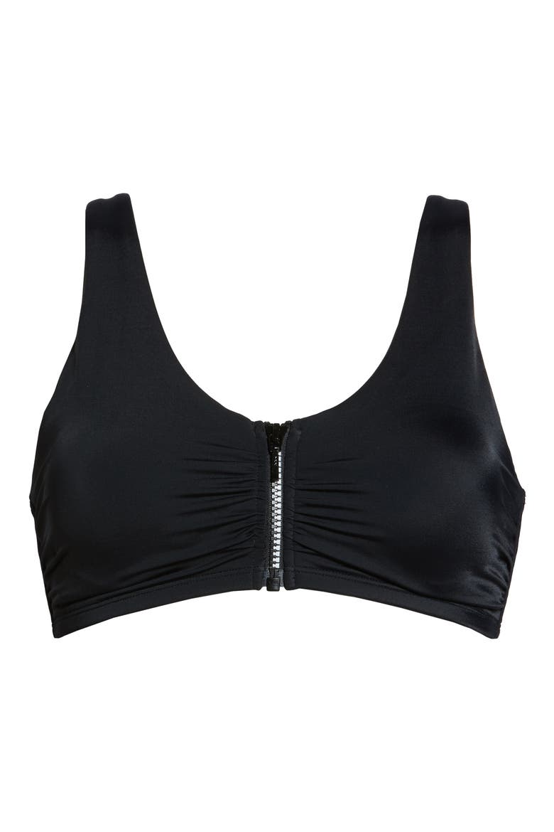 Cocos Pocketed Swim Top, Alternate, color, BLACK