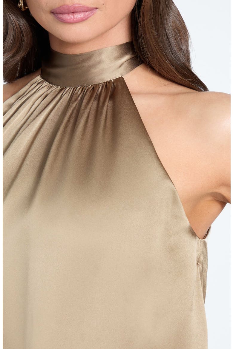 Elisa Sleeveless Silk Top, Alternate, color, RUST