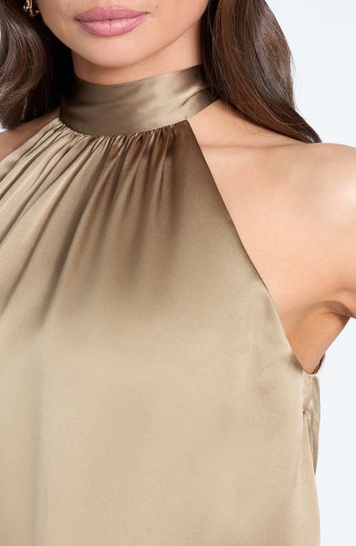 Marciano Elisa Sleeveless Silk Top In Brown