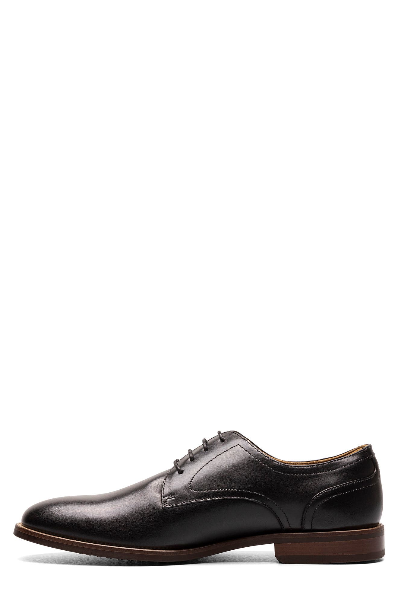 Florsheim Ruvo Plain Toe Leather Derby, Alternate, color, Black