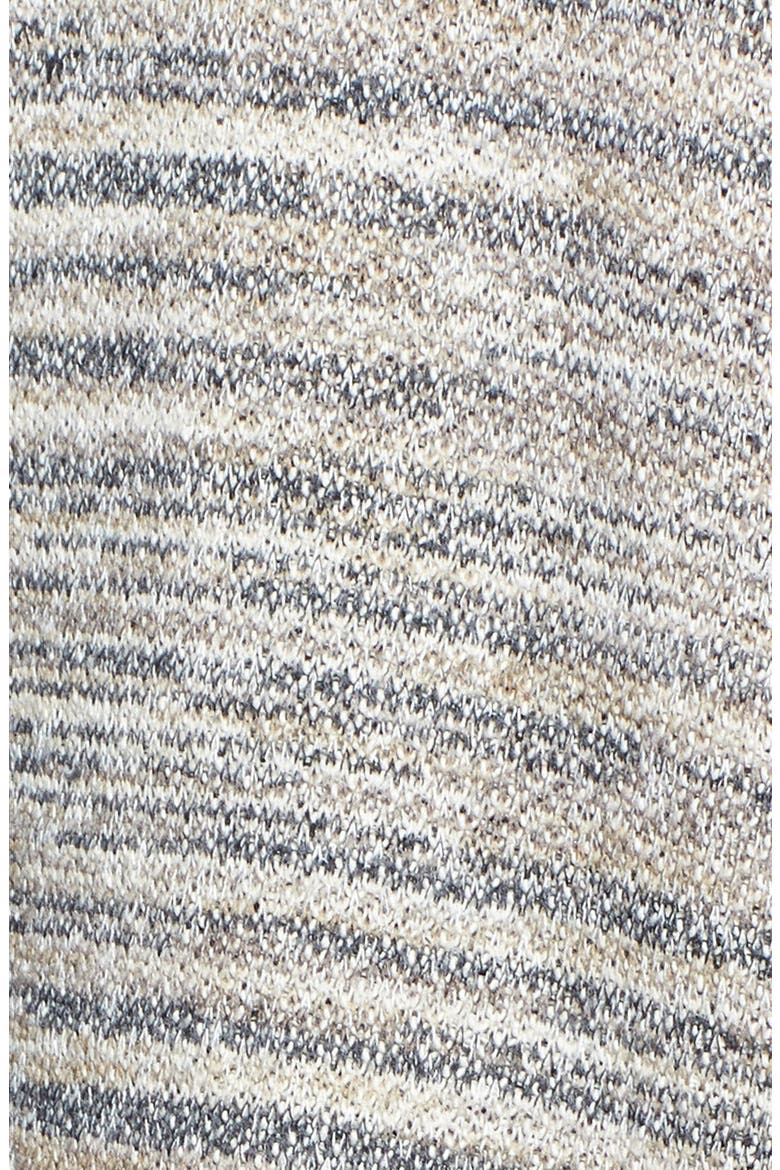 Chloe K Stripe Hooded Poncho Sweatshirt, Alternate, color, HEATHER GREY