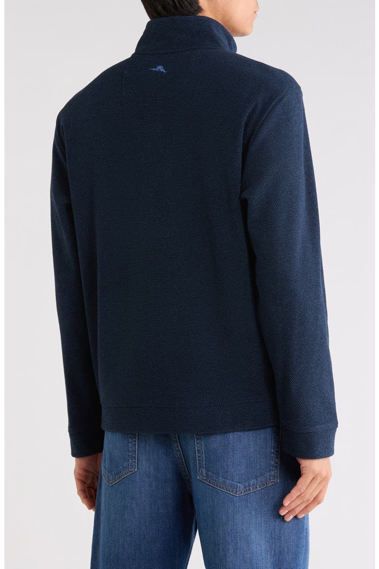 Seabridge Snap Mock Neck Sweatshirt, Alternate, color, DARK SAPPHIRE