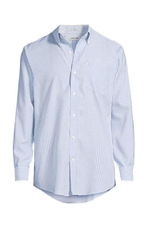 Lands' End Big And Tall Traditional Fit Pattern No Iron Supima Oxford Dress Shirt In Multi