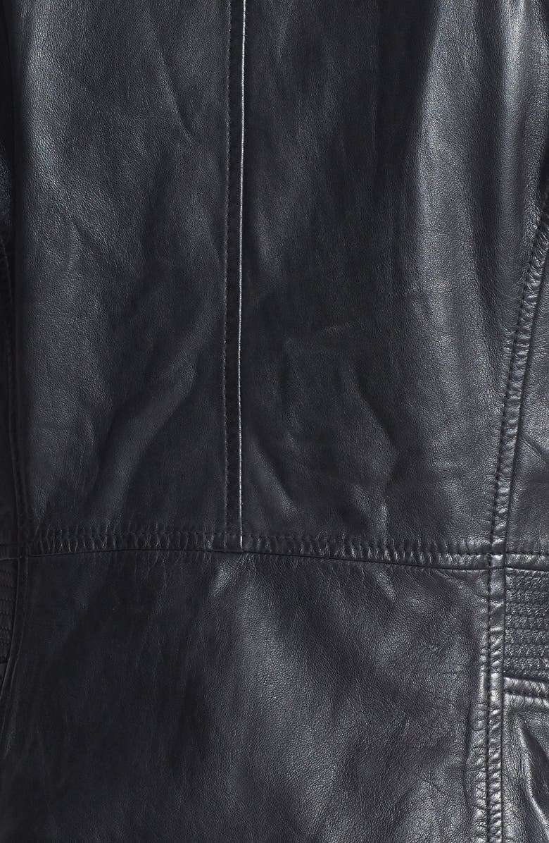 Bernardo Front Zip Leather Scuba Jacket, Alternate, color,