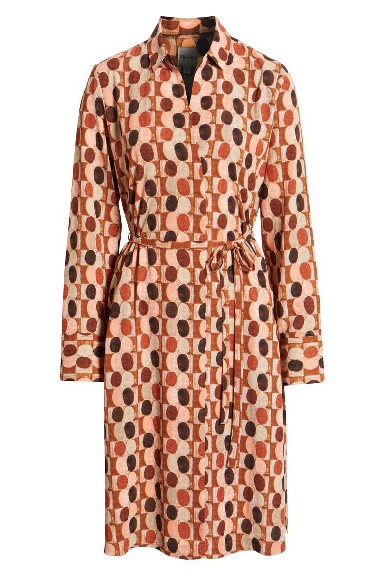 Devon Circle Print Long Sleeve Belted Dress, Alternate, color, SPICE MULTI