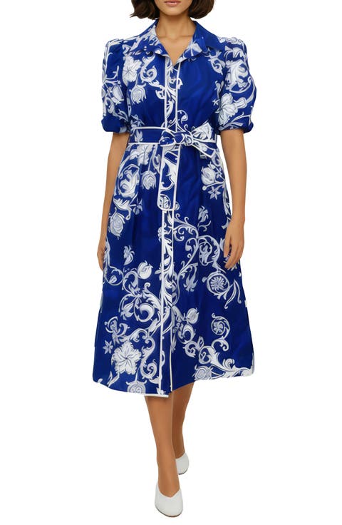 Janeli Sky Cotton Shirtdress
