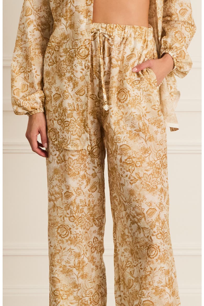 High Waist Resort Pants, Alternate, color, Gold