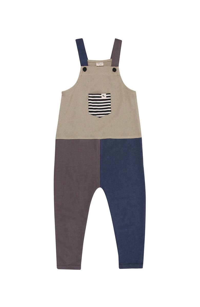 Turtledove London Kids Organic Cotton Colorblock Jumpsuit, Main, color, Multi
