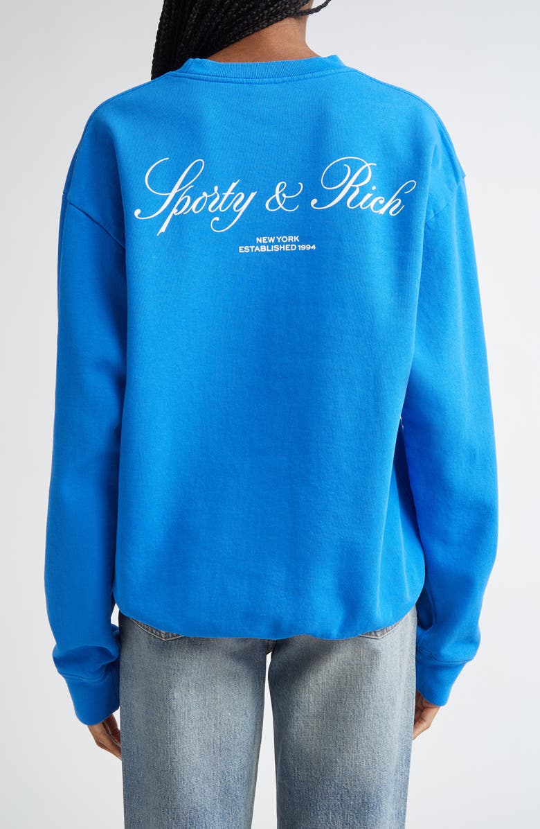 Sporty & Rich Vendome Resort Cotton Crewneck Sweatshirt, Alternate, color, 