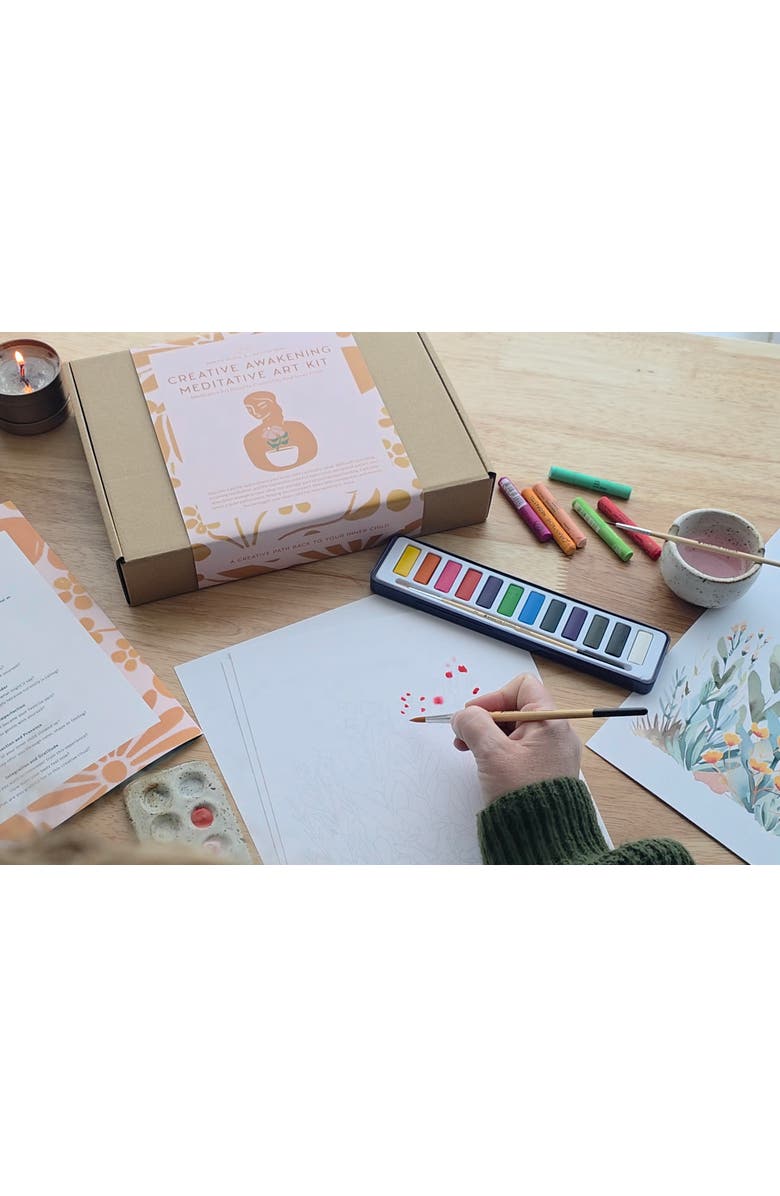 Breathe People Creative Reawakening Meditative Art Kit, Alternate, color, Peach