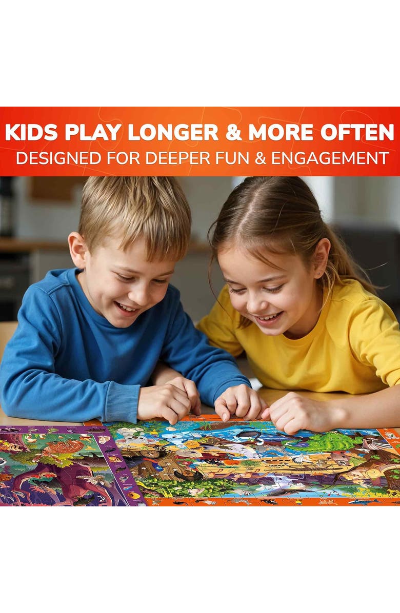 Quokka 100 Piece Jigsaw Puzzles for Kids - Animal, City, Nature & Everyday Life Themes, Alternate, color, Animals Pets Dinozaurus