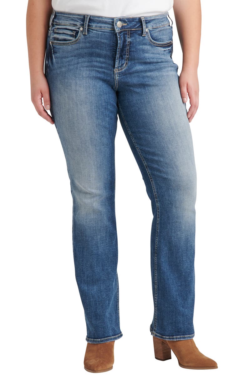 Silver Jeans Co. Suki Mid Rise Slim Bootcut Jeans, Main, color, Blue