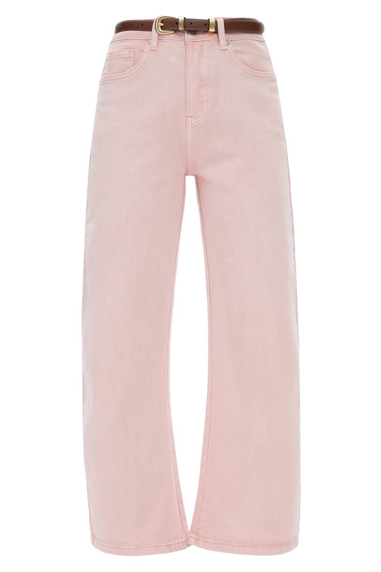Mid Rise Barrel Jeans, Alternate, color, PEARL PINK