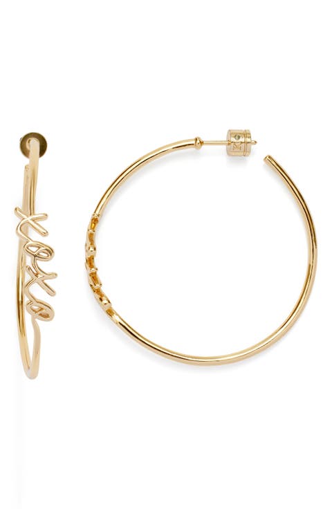 Hugs & Kisses Hoop Earrings