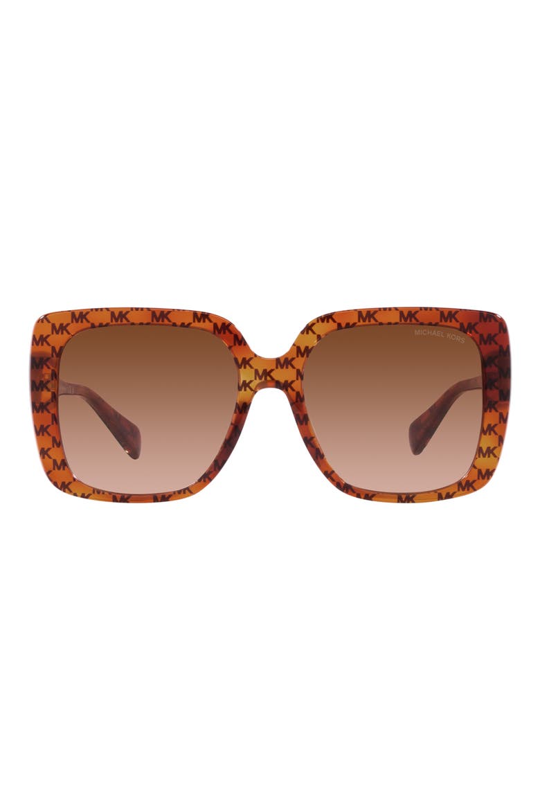 Mallorca 55mm Gradient Square Sunglasses, Main, color, BROWN GRADIENT