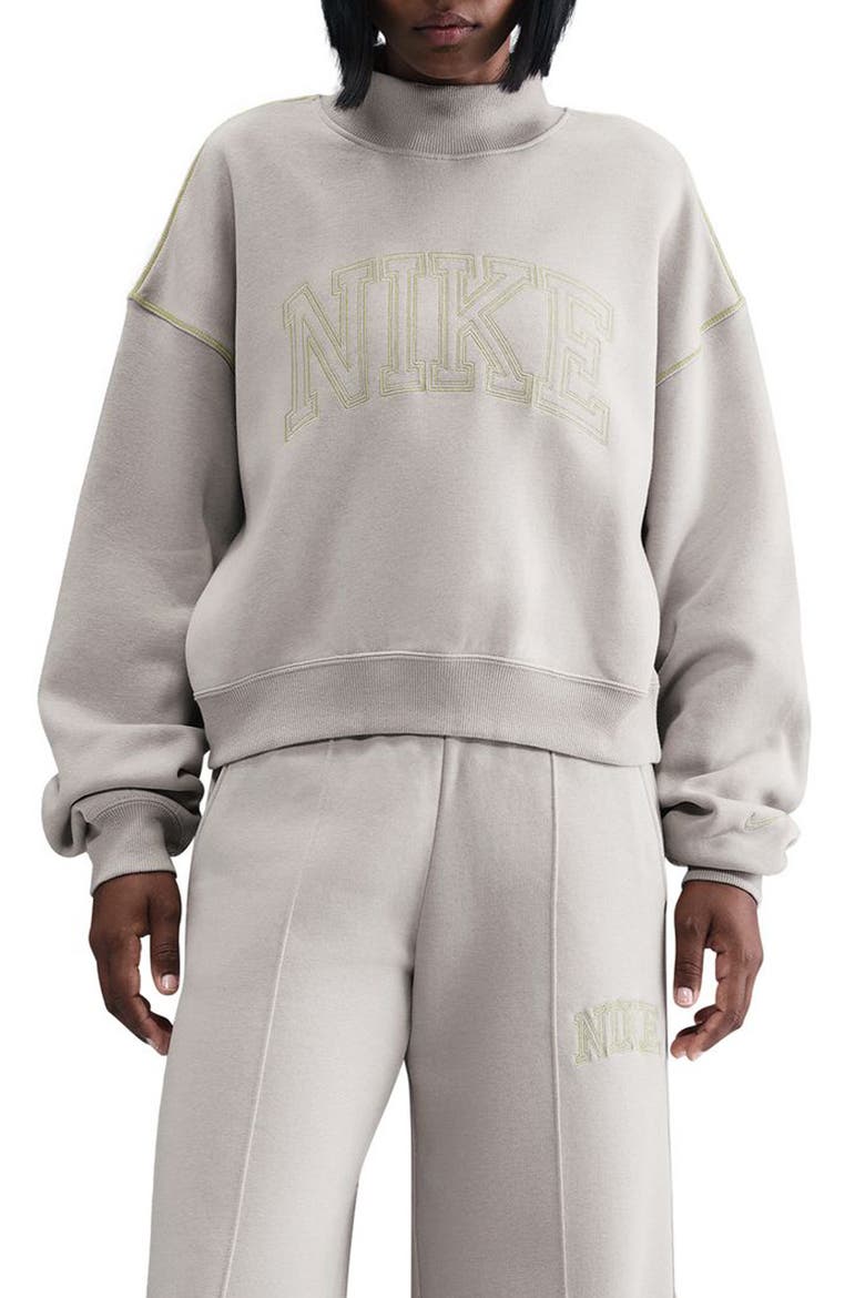 Sportswear Mock Neck Phoenix Fleece Oversize Sweatshirt (Women