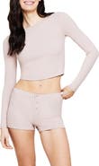 Barefoot Dreams® Malibu Collection® Ultra Soft Rib Long Sleeve Crop Top