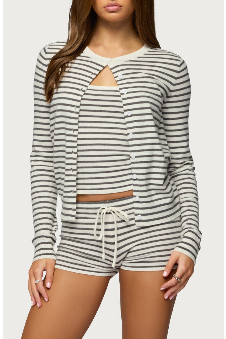 Lillian Stripe Cardigan, Main, color, CREAM