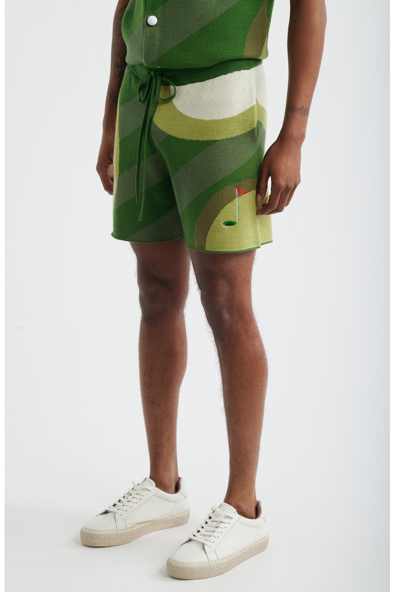 Golf Course Knit Shorts, Alternate, color, GREEN