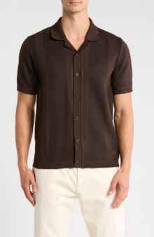 Buffalo Jeans Wotison Short Sleeve Knit Button-Up Shirt