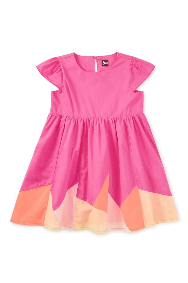Cap Sleeve Jogakbo Dress, Alternate, color, ASTILBE PINK