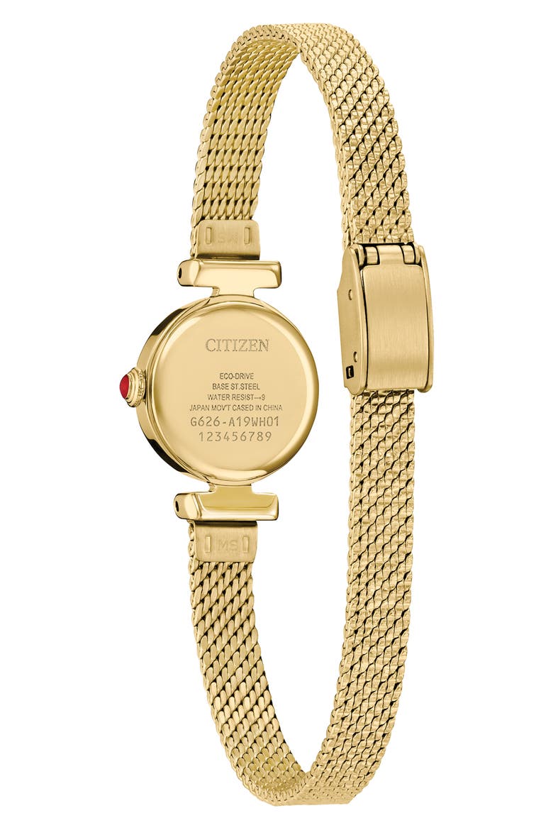 Fio Goldtone Mesh Strap Watch, 18.4mm, Alternate, color, GOLD-TONE
