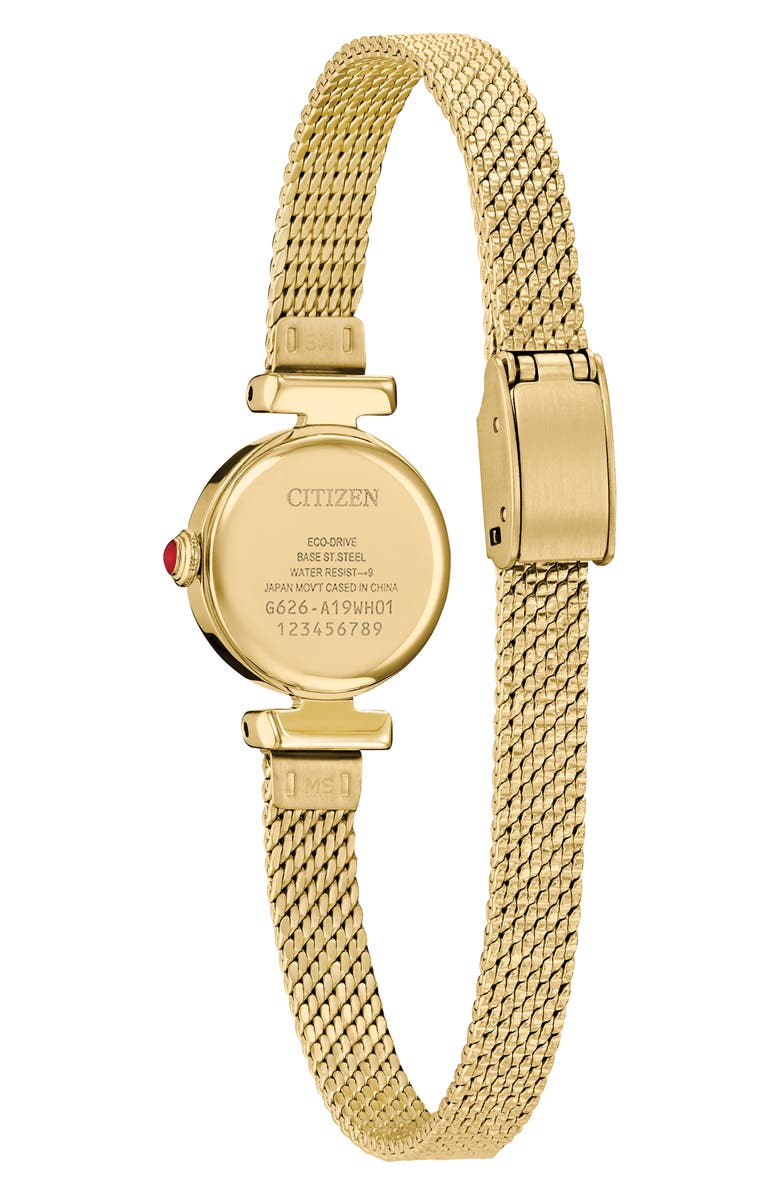 Citizen Fio Goldtone Mesh Strap Watch, 18.4mm, Alternate, color, Gold-Tone