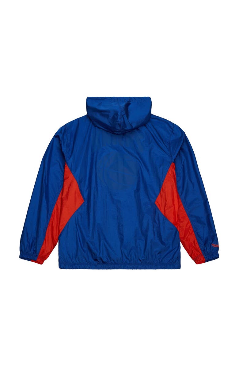 Mitchell & Ness Men's Mitchell & Ness Blue New York Knicks Playmaker Full-Zip Hooded Windbreaker Jacket, Alternate, color, Blue