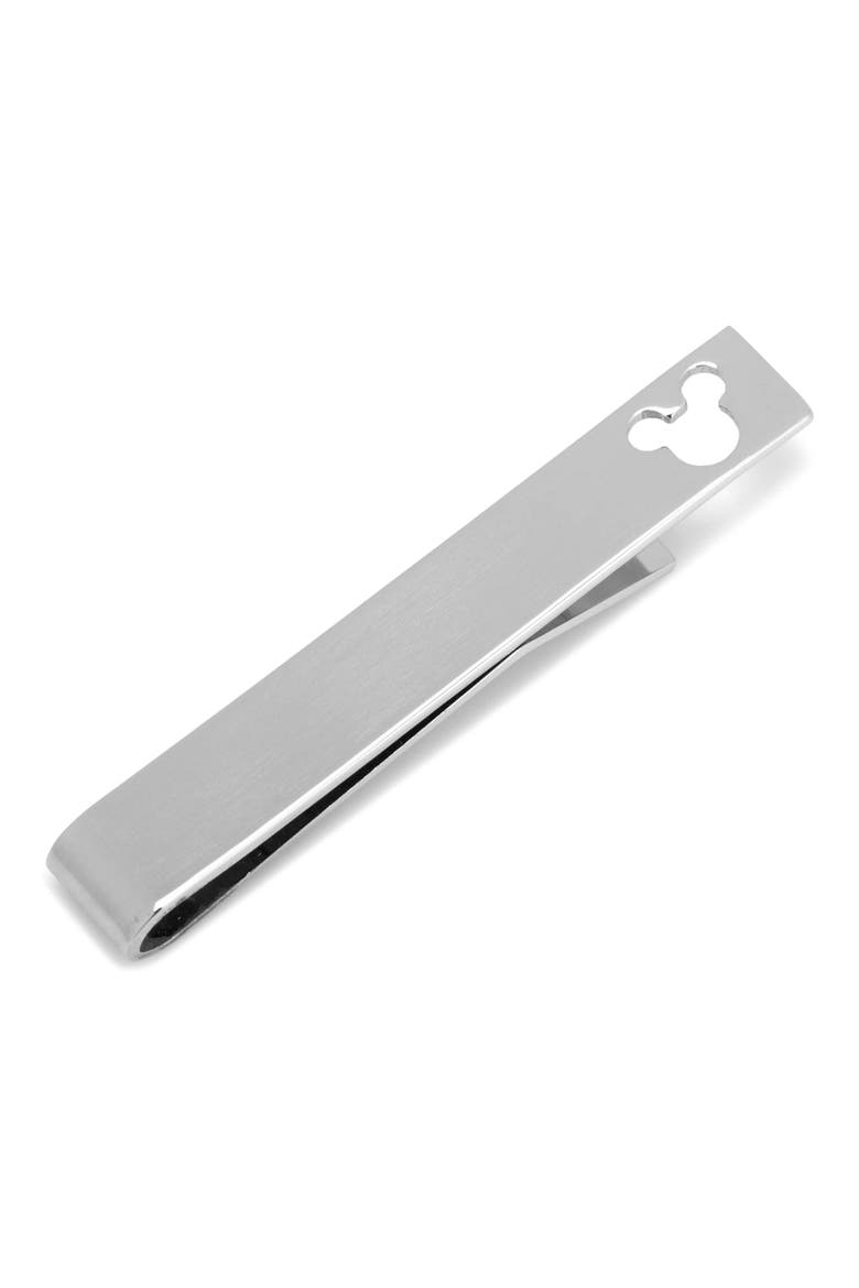 Mickey Mouse Tie Bar, Main, color, SILVER