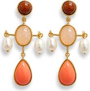 LA MENO Coral Garden Drop Earrings