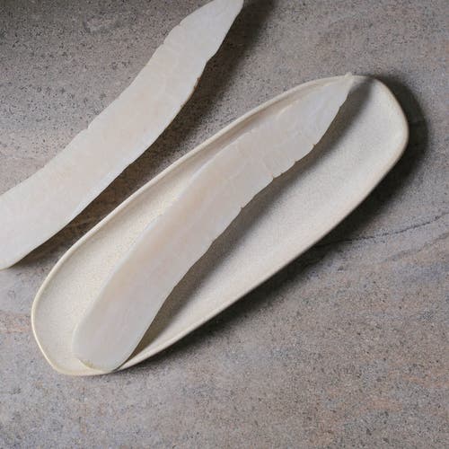 Porto Brasil Shallow Organic Oval Platter Large Set Of 4 In Brown