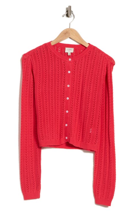 Dresden Pointelle Crop Cardigan
