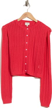 CAMI NYC Dresden Pointelle Crop Cardigan