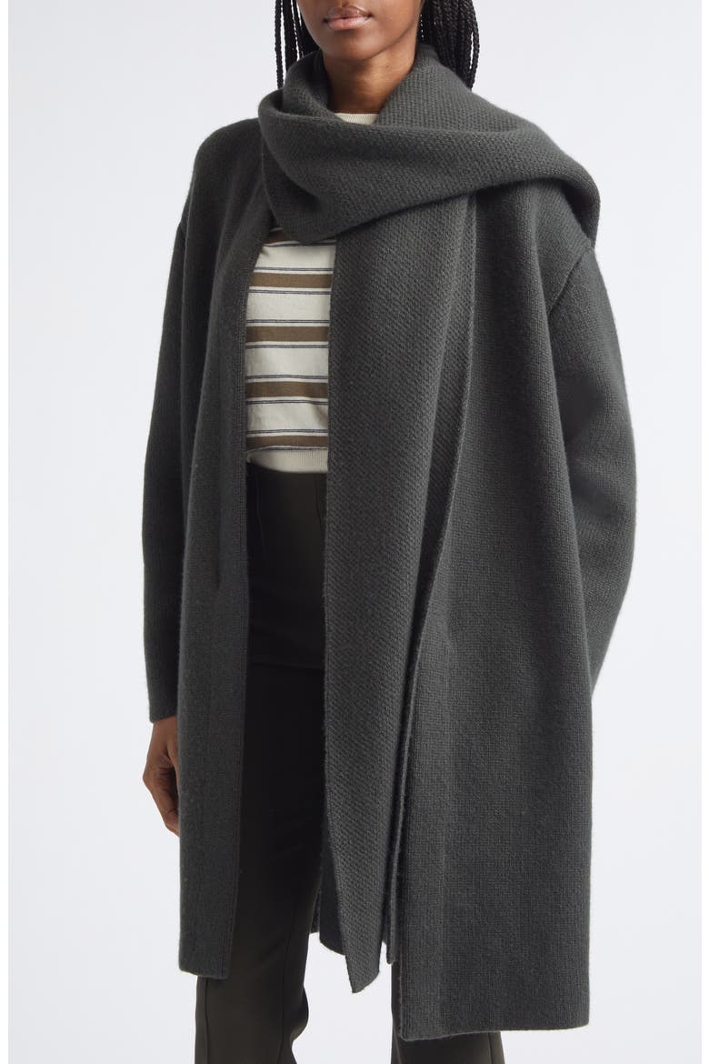 Drape Sweater Coat, Alternate, color, DARK THYME