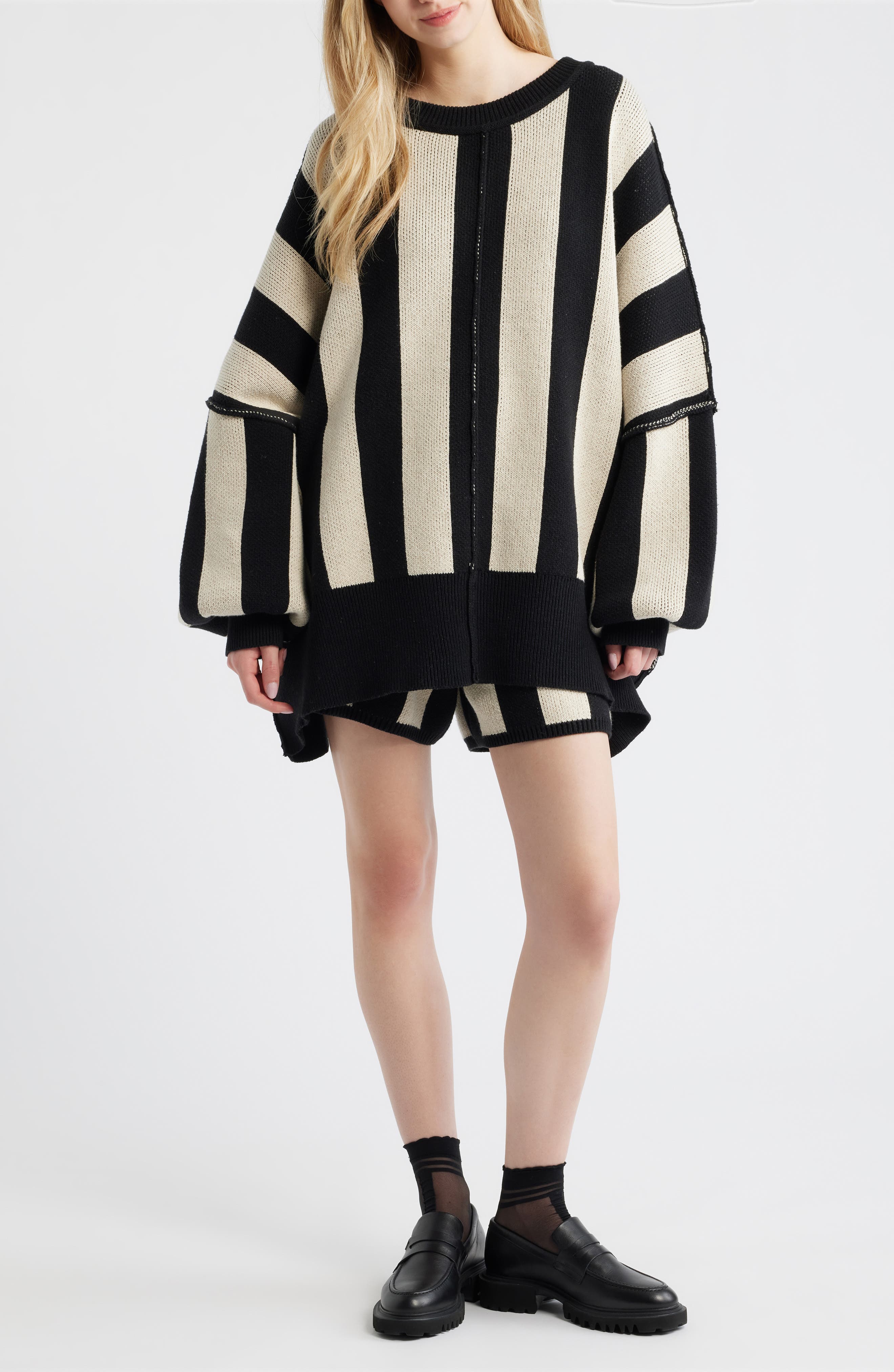 selected BLACK/ IVORY STRIPES