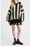 selected Black/ Ivory Stripes