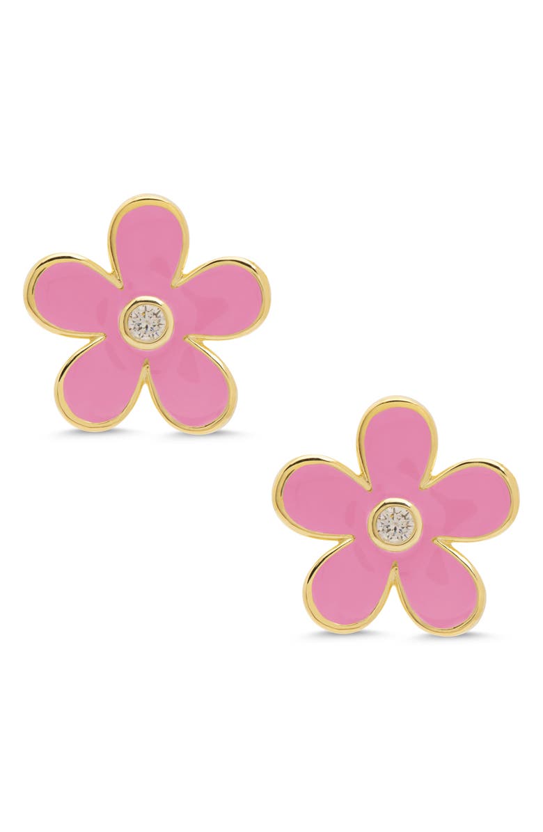 Lily Nily Kids' Floral Stud Earrings, Main, color, Pink