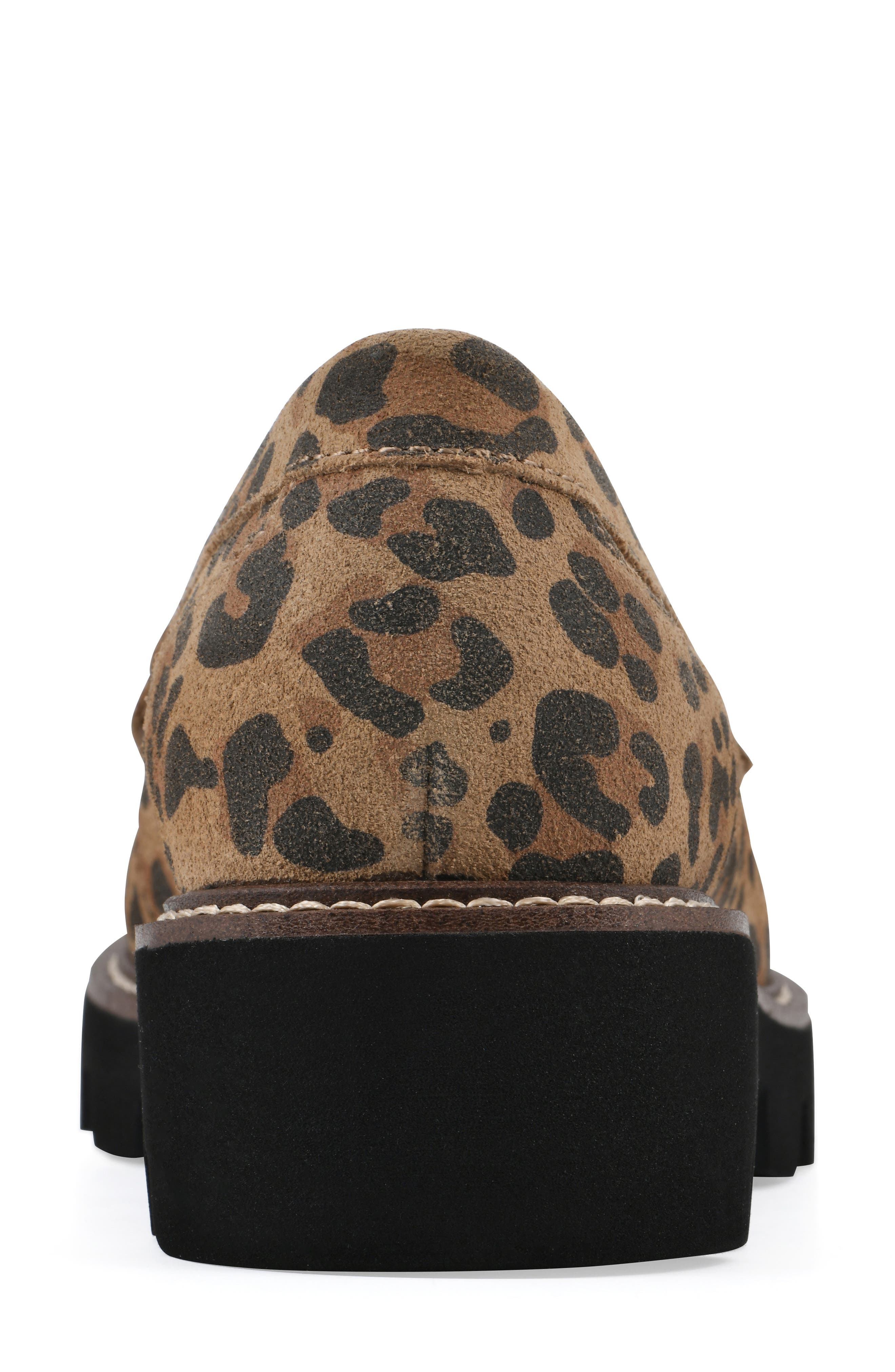 Gunner Lug Sole Platform Loafer - Wide Width, Alternate, color, BROWN/ LEOPARD/ SUEDE