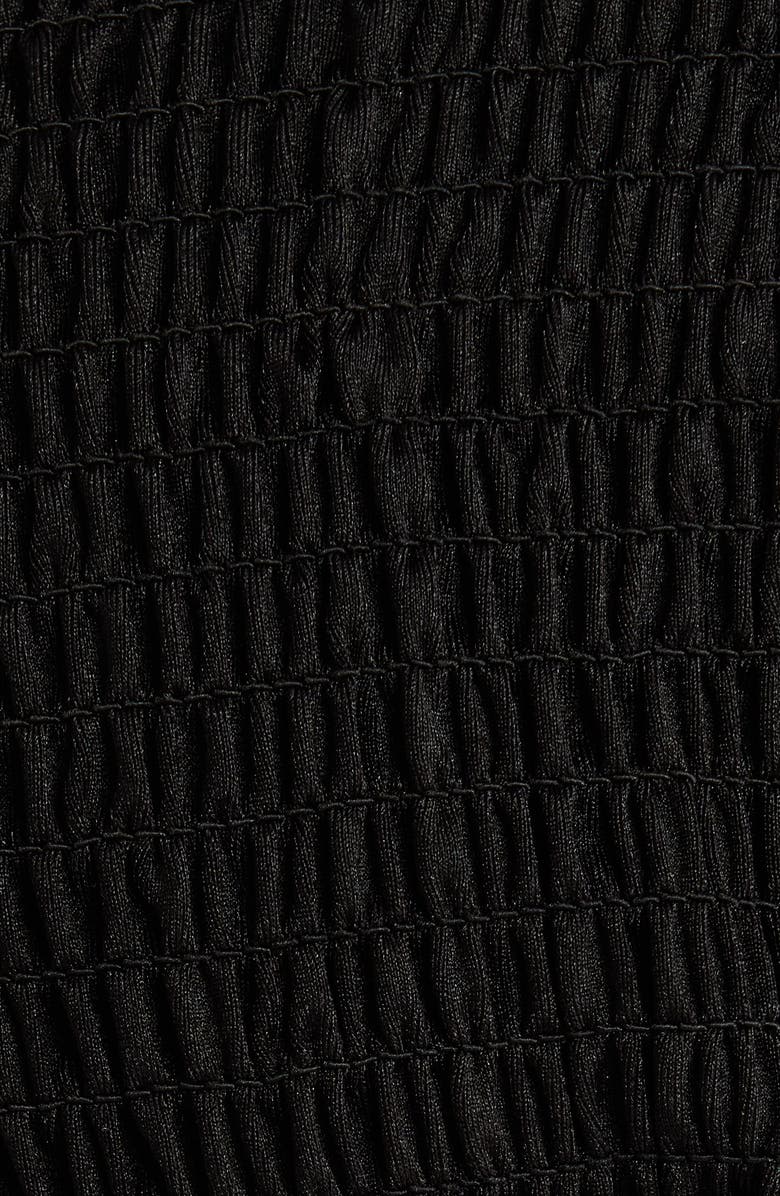 Kulani Kinis Smocked Side Tie Bikini Bottoms, Alternate, color, Twilight Black