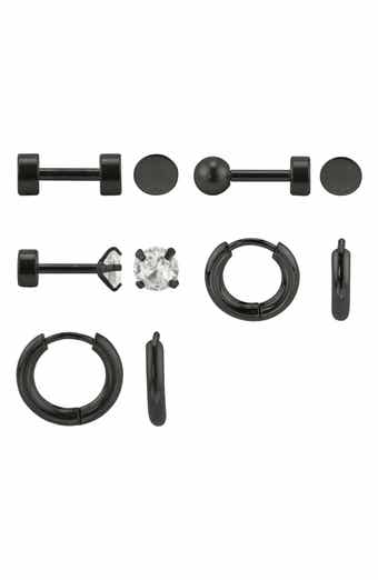 REBL Set of 5 Stud & Hoop Earrings