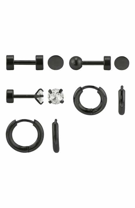 REBL Set of 5 Stud & Hoop Earrings