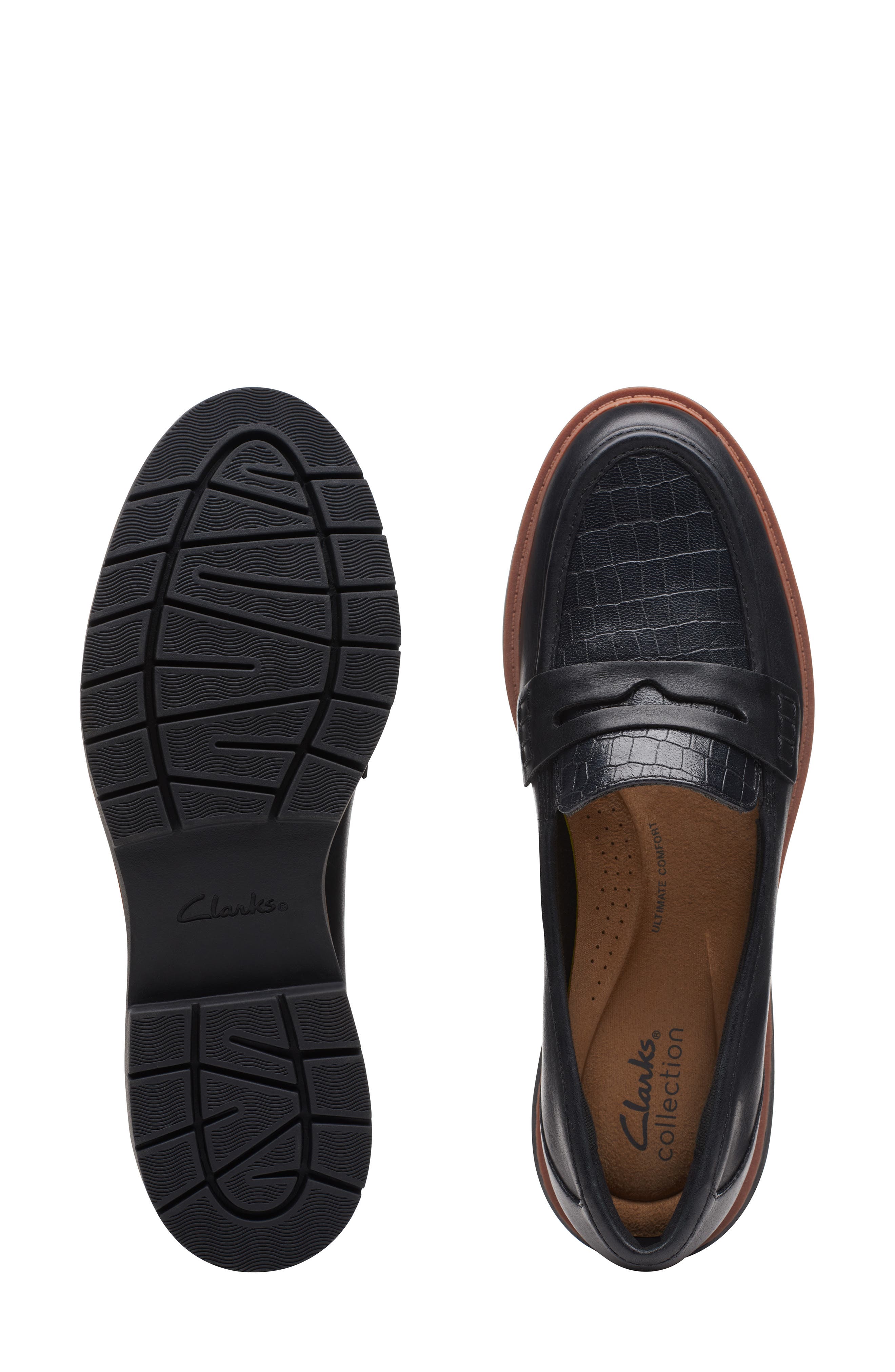Clarks<sup>®</sup> Westlynn Ayla Loafer, Alternate, color, Black Leather