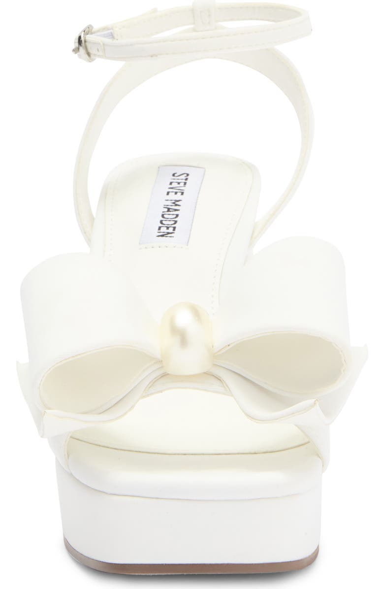 Steve Madden Aerin Bow Platform Sandal, Alternate, color, White